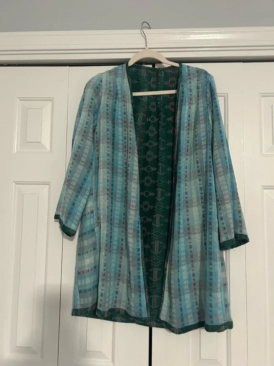 Ace & Jig Open Front Reversible Patterned Duster - Picture 5 of 6